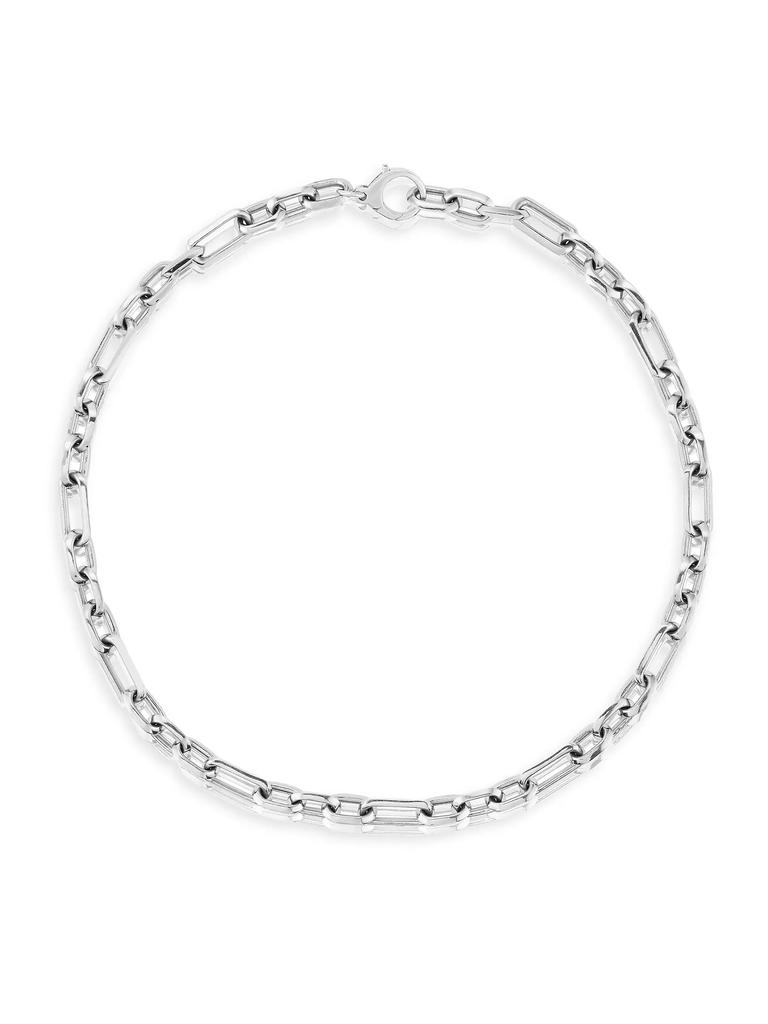 Sheryl Lowe Gwyneth Sterling Silver Medium Oval-Link Chain Necklace