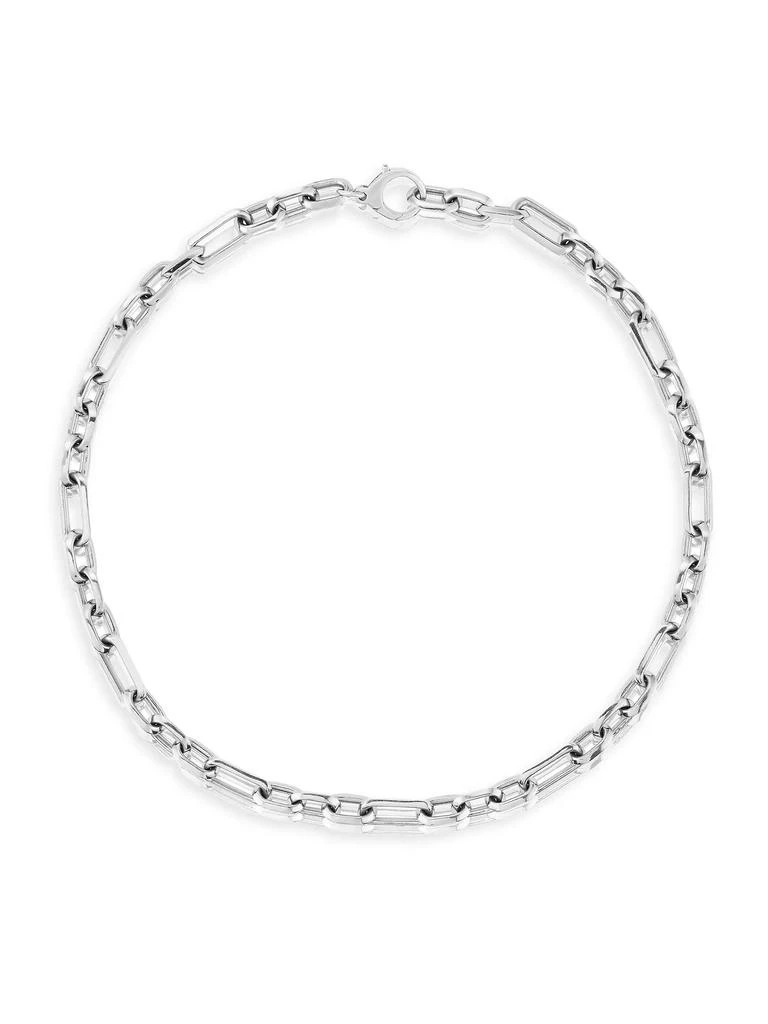 Sheryl Lowe Gwyneth Sterling Silver Medium Oval-Link Chain Necklace 1