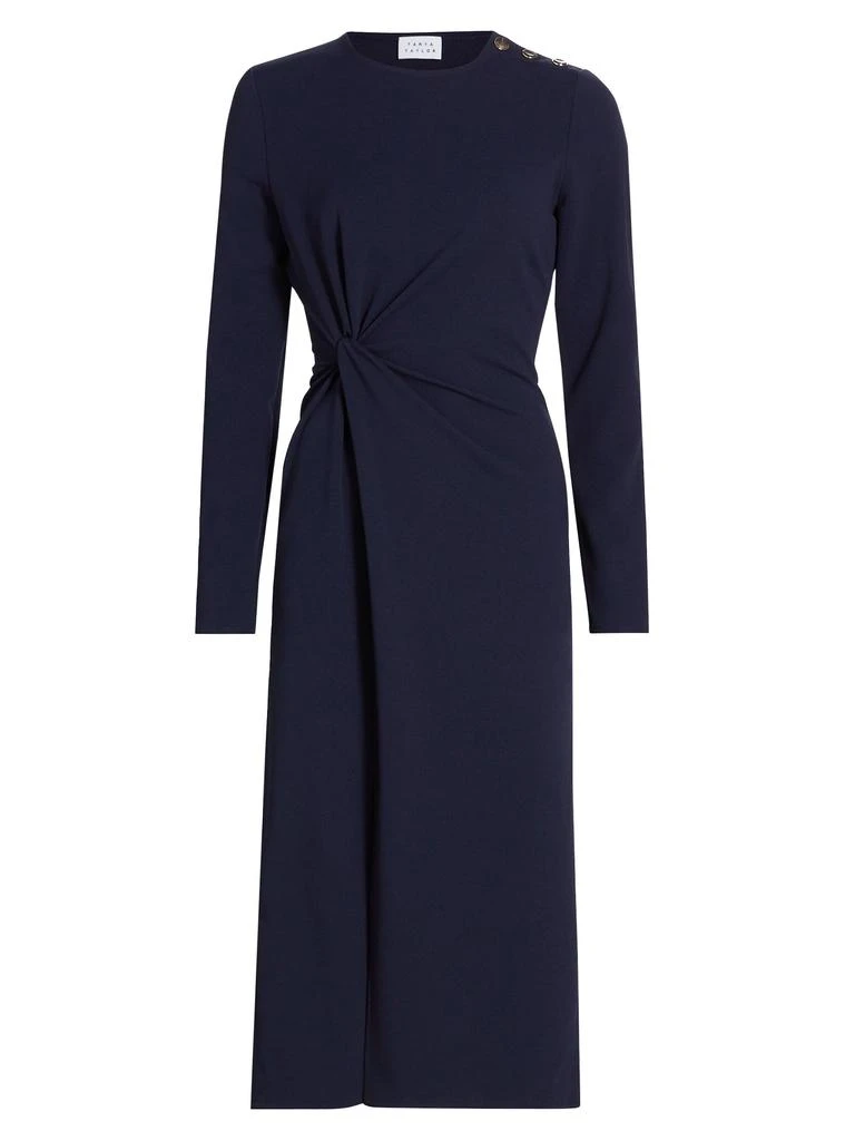 Tanya Taylor Robinette Scuba Crepe Midi-Dress 6