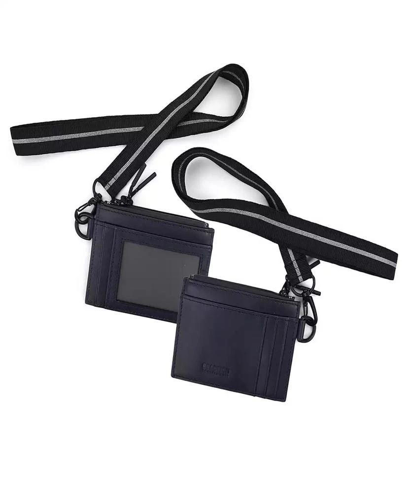 Kenneth Cole Men's Getaway Card Case Wallet with Removable Lanyard 5