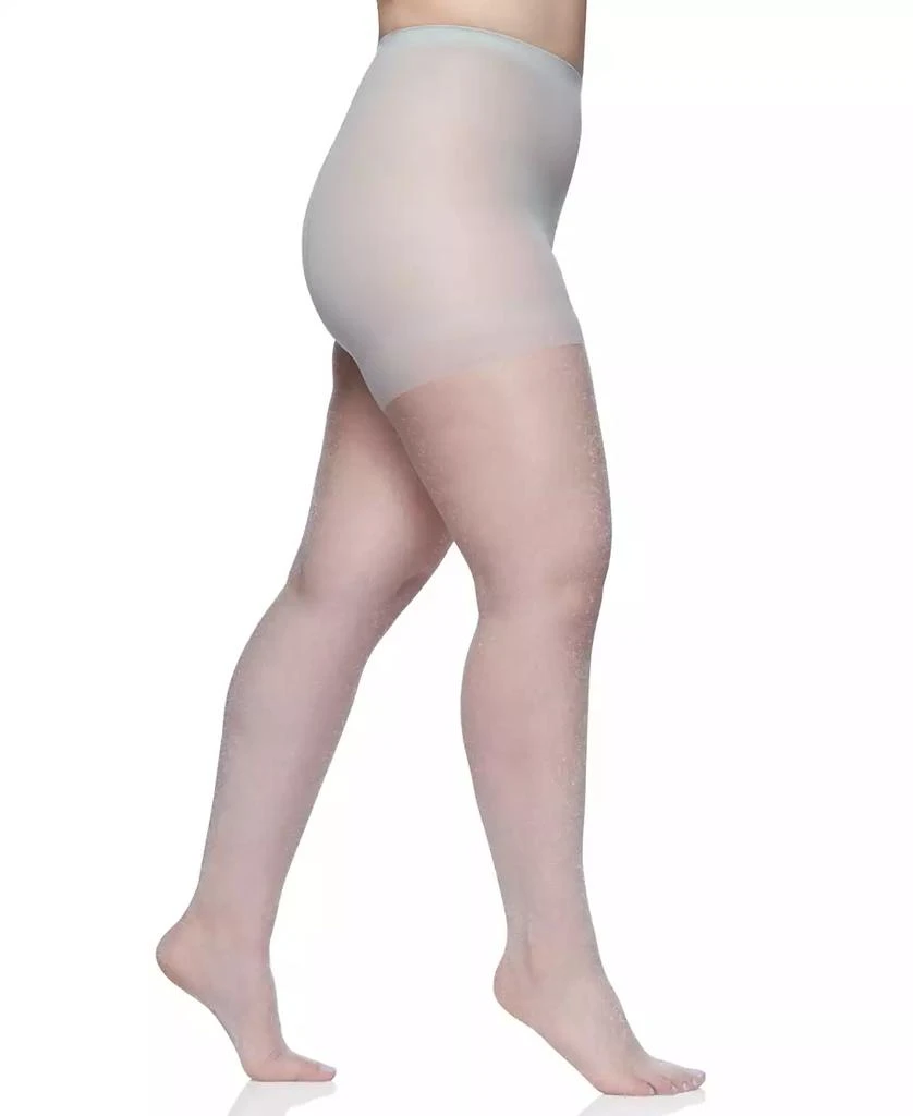Berkshire Women
s  Queen Plus Size Shimmers Ultra Sheer Control Top Pantyhose 4412