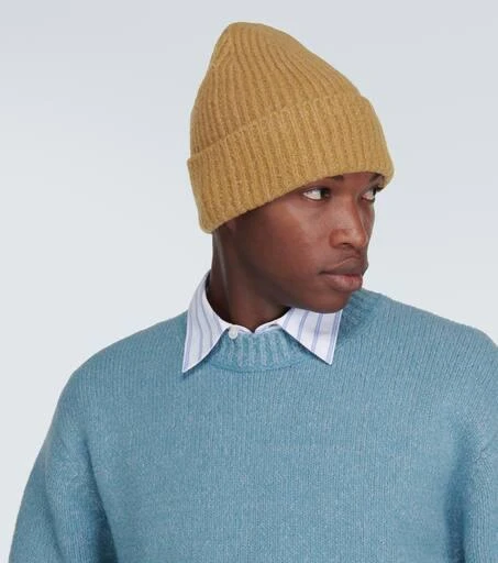 Acne Studios Ribbed-knit wool and cotton-blend beanie 3