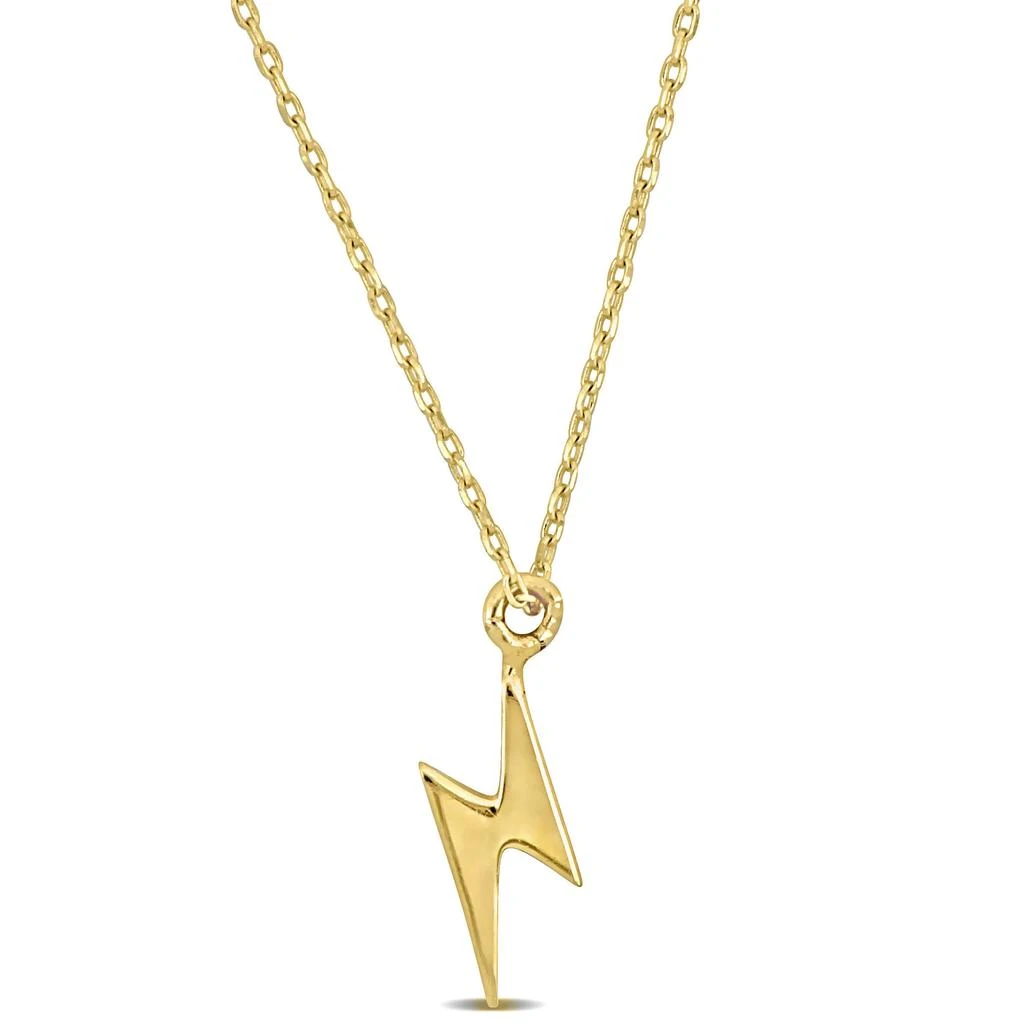 Mimi & Max Lightning Bolt Pendant with Chain in 14k Yellow Gold - 17 in 1