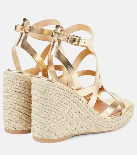 Zimmermann Bay metallic leather espadrille wedges 3