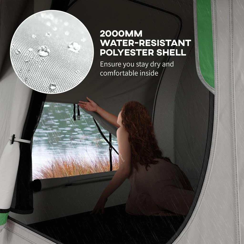 Streamdale Furniture Streamdale Waterproof Truck Tent with 3 Doors for 5-6 Campers 3