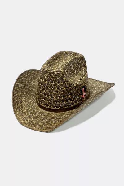 Mask Santa Fe Vintage 1960’S Contrast Straw Cowboy Hat