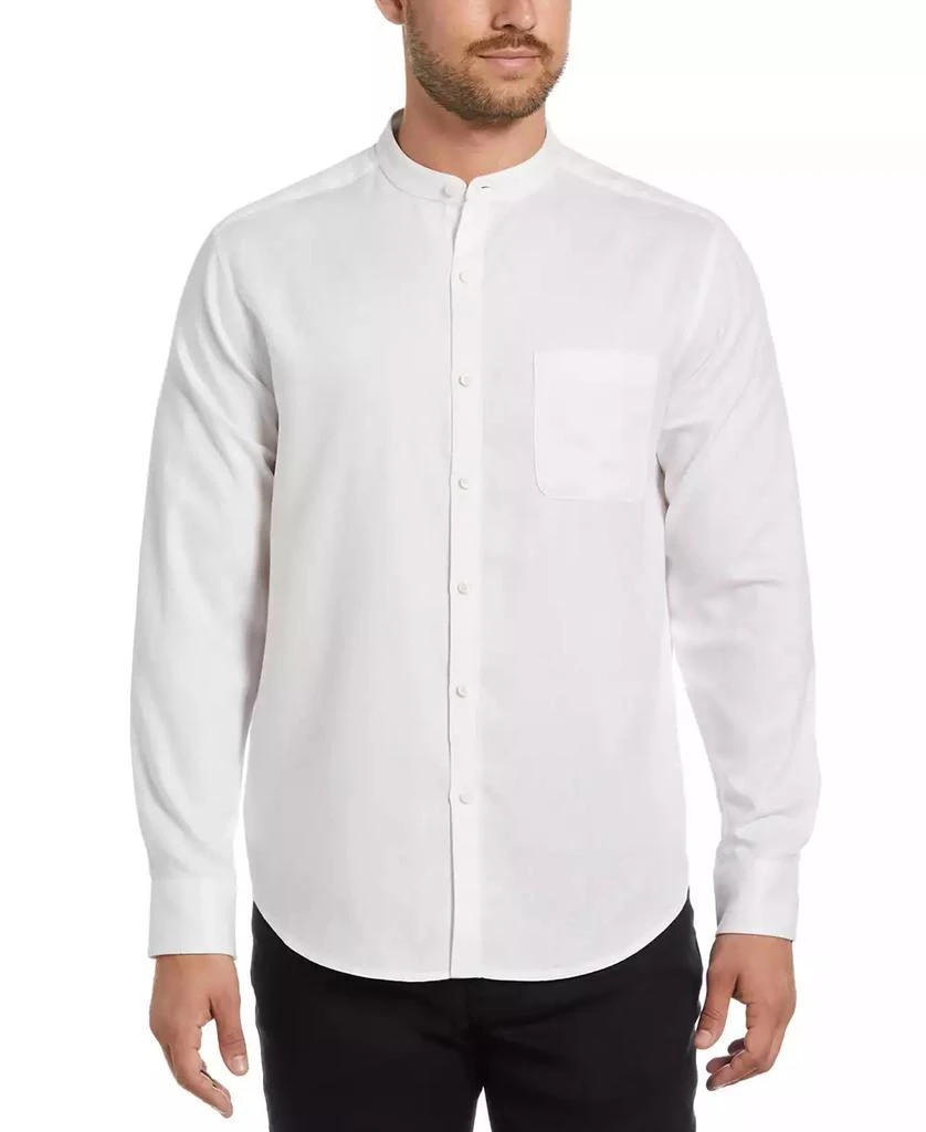 Cubavera Men's Relaxed-Fit Banded Collar Long Sleeve Button-Down Shirt 1