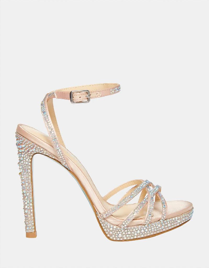 Betsey Johnson Adde Heels In Champagne