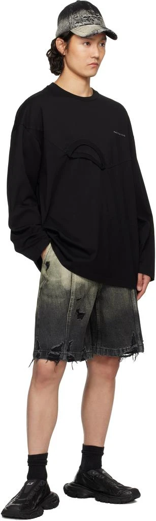 Feng Chen Wang Black Oversized 2in1 T-shirt 4