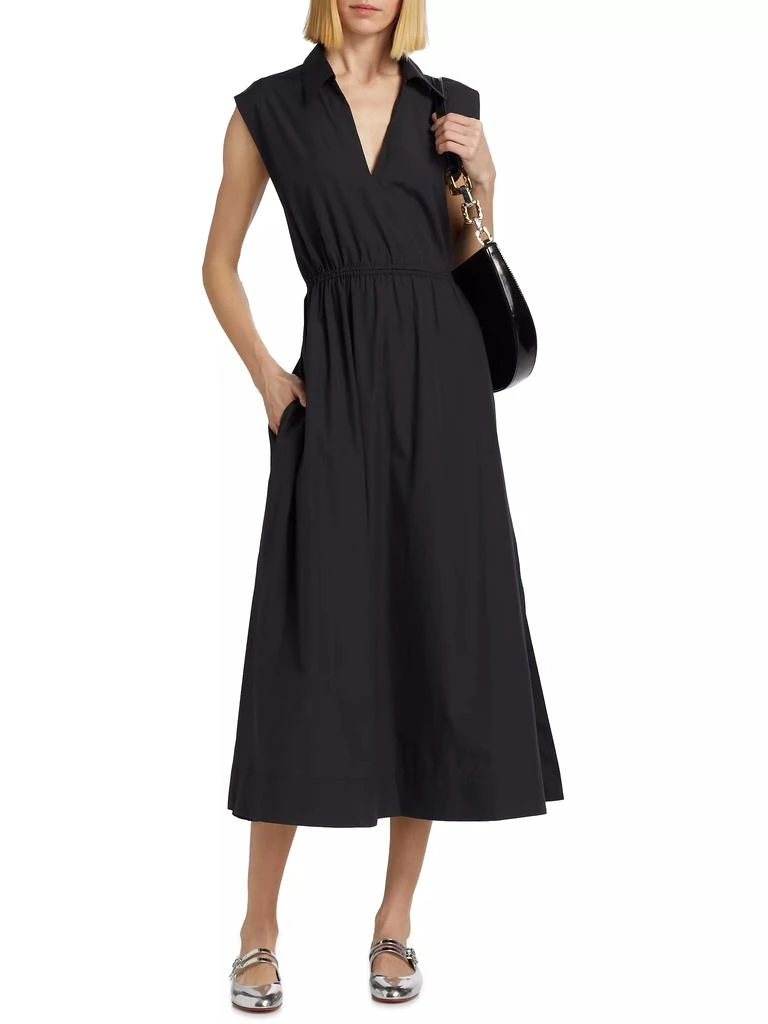 varley beatrice sleeveless midi dress Women's Varley Beatrice Midi Shift Dress Large Ivory Marl