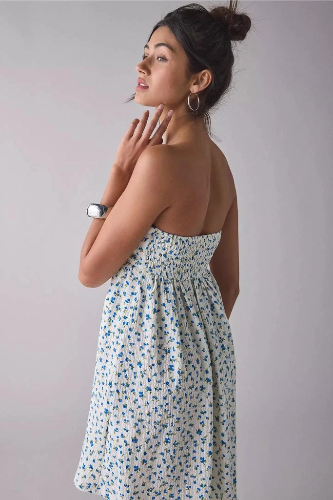 Kiss The Sky Kiss The Sky Ditsy Floral Strapless Babydoll Mini Dress 2