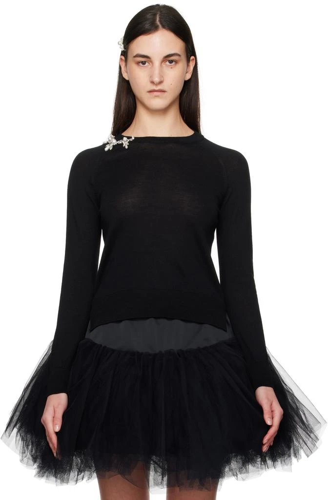 Simone Rocha Black Classic Long Sleeve Sweater 1