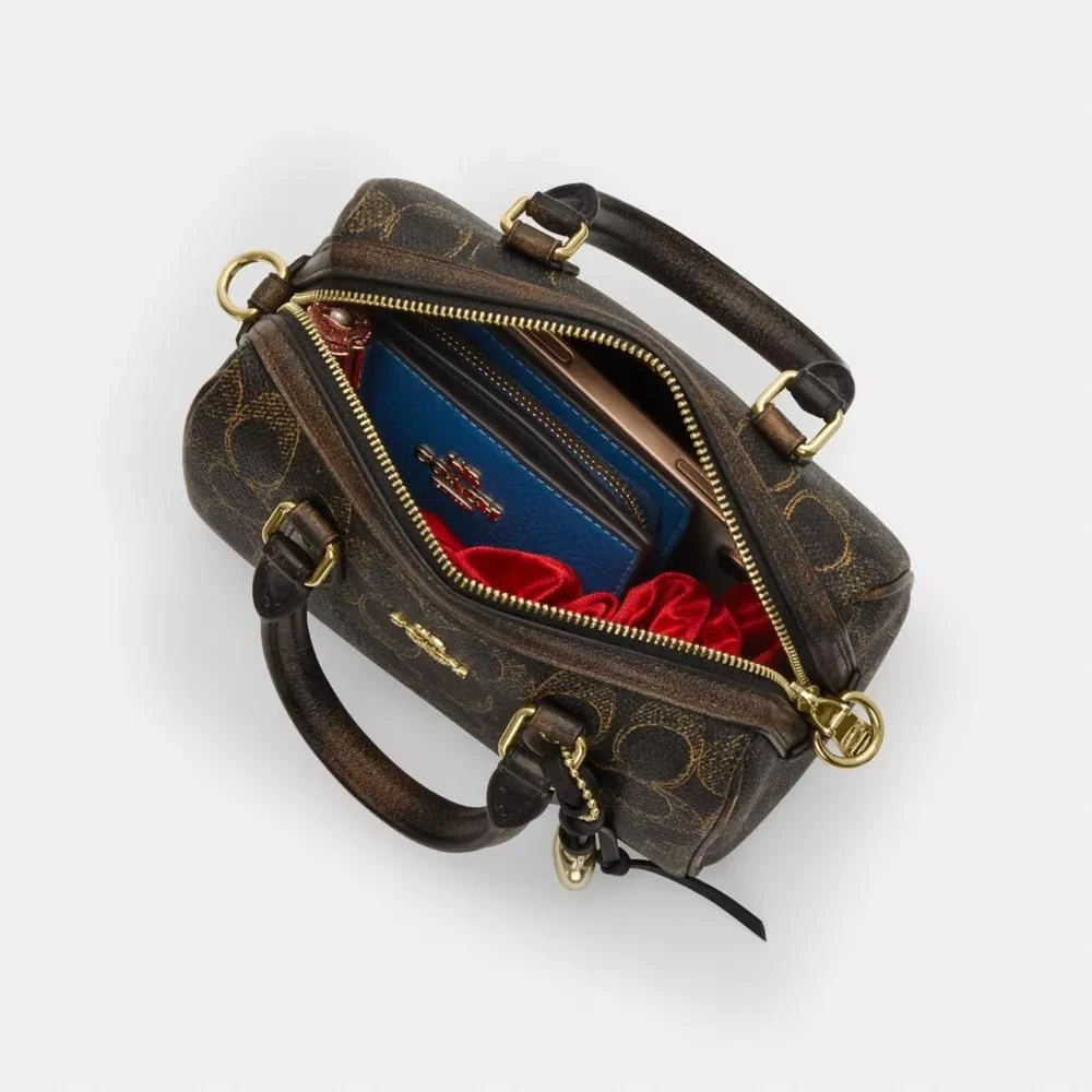 Coach Mini Rowan Crossbody Bag In Loved Signature Canvas With Charms 5