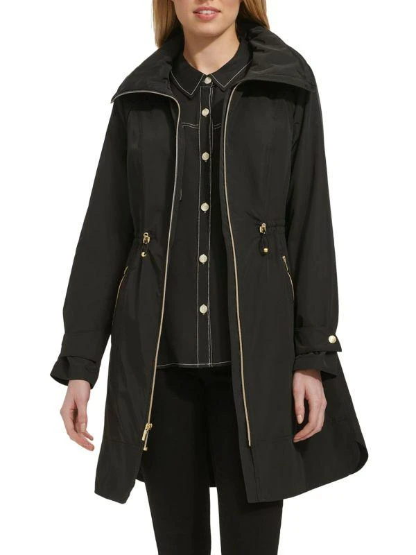 Cole Haan Packable Drawcord Longline Rain Jacket 1