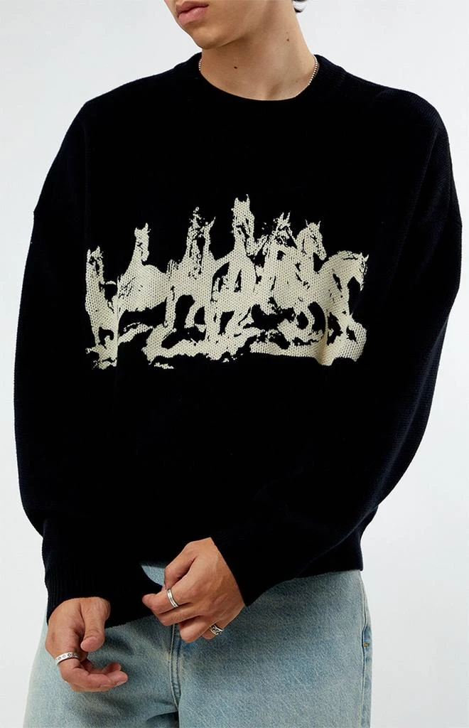PacSun Horses Cropped Sweater 2