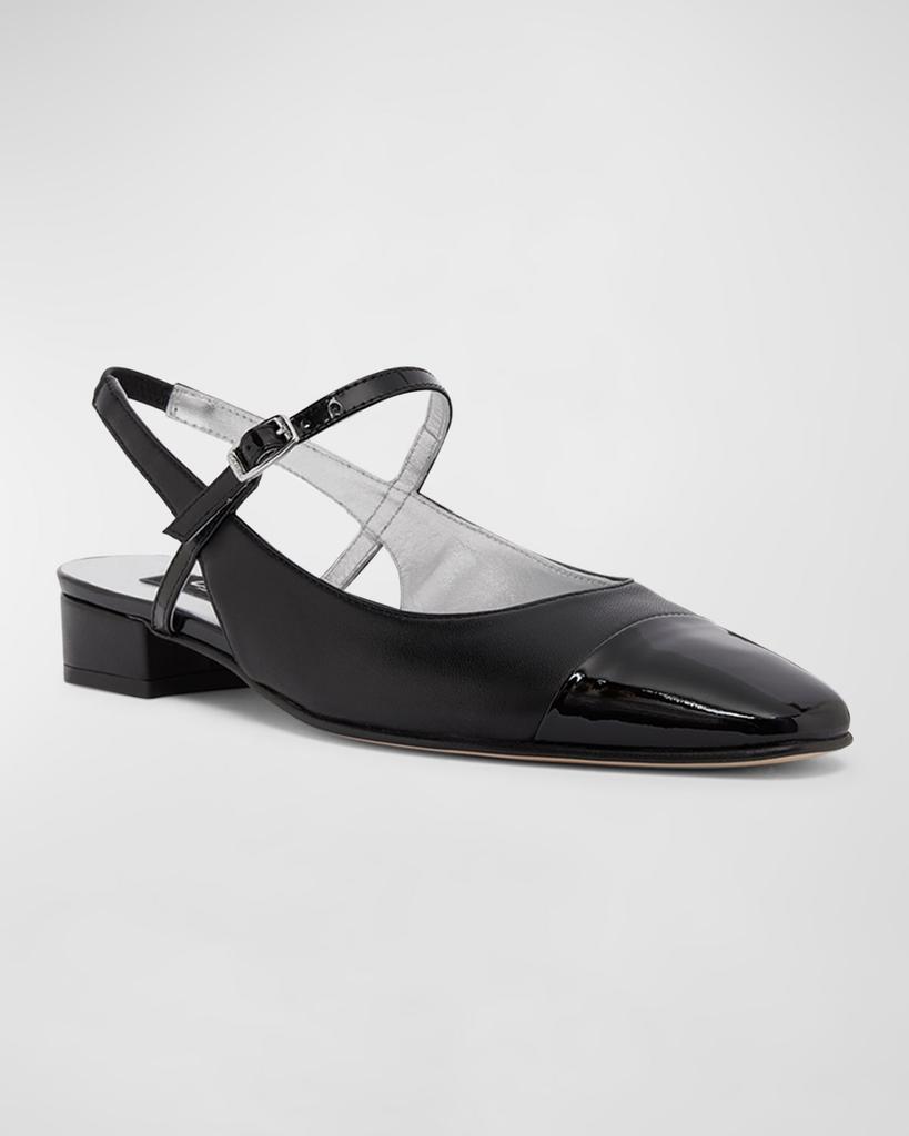 Carel Oceano Leather Slingback Ballerina Flats