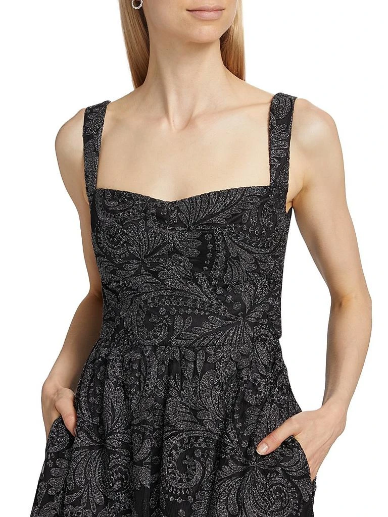 Saloni Rachel Paisley Tulle Maxi Dress 6