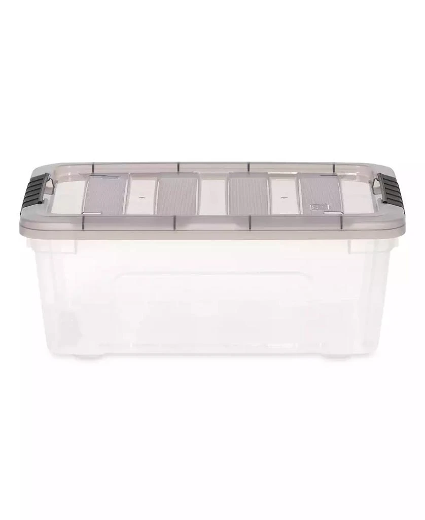 IRIS USA 13 Quart Stack 
Pull Clear storage Box, Gray, 8 Pack 6