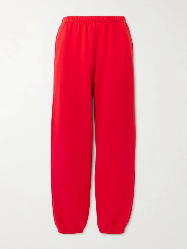 ÉTERNE Embroidered Cotton And Modal-blend Jersey Tapered Track Pants