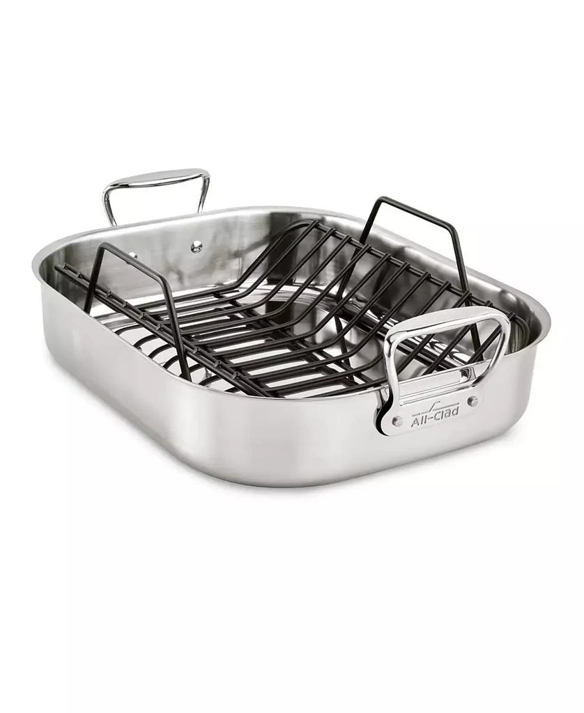 All-Clad Gourmet Accessories, Large Stainless Steel Roaster with Rack 1