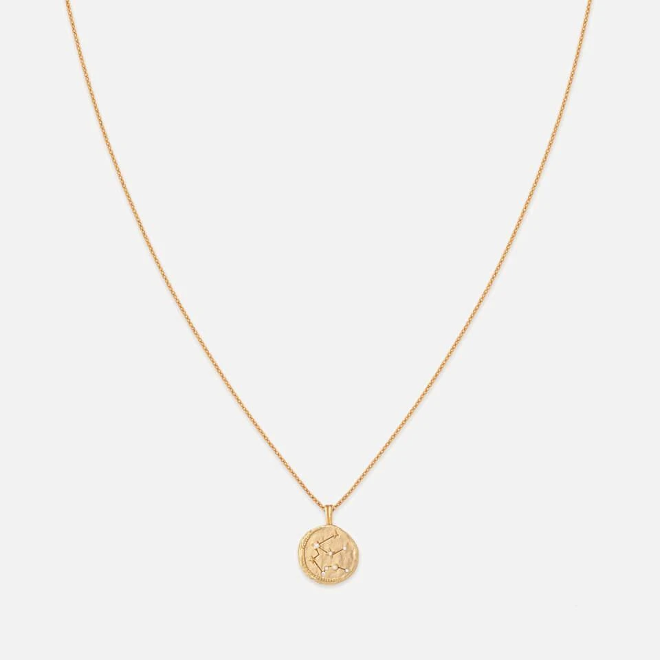 ASTRID 
MIYU Astrid 
Miyu Aquarius Zodiac 18-Karat Plated Recycled Sterling Silver Necklace 1