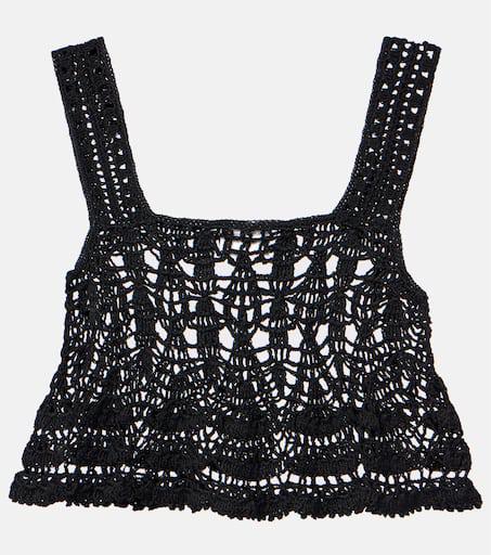 ANNA KOSTUROVA Cotillion crochet cotton crop top