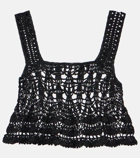 ANNA KOSTUROVA Cotillion crochet cotton crop top 1