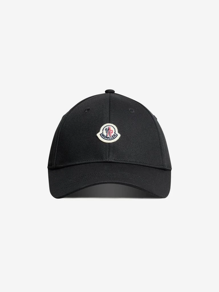 Moncler Moncler Enfant Boys Cotton Logo Baseball Cap in Black