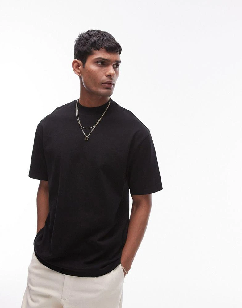 Topman Topman oversized fit t-shirt in black 1