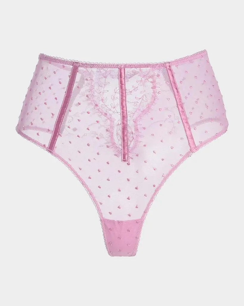Kiki De Montparnasse Merci Beaucoup High-Rise Lace Thong