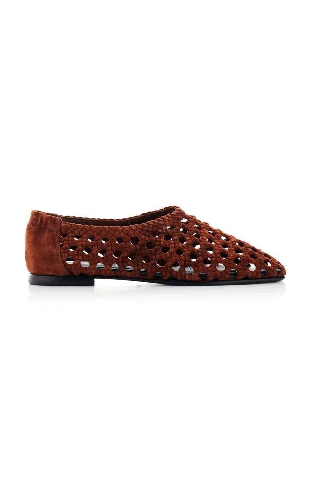 SIMKHAI SIMKHAI - Eden Woven Suede Flats - Brown - IT 38 - Moda Operandi 1
