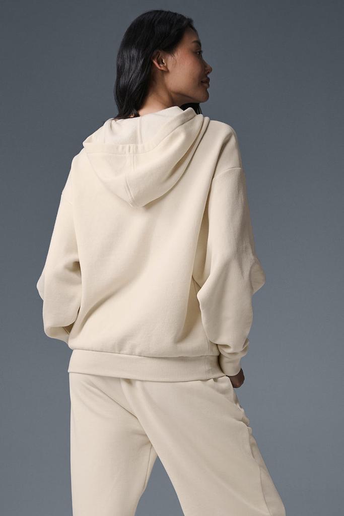 Alo Accolade Full Zip Hoodie - Oat Milk - Hoodies - Free Shipping