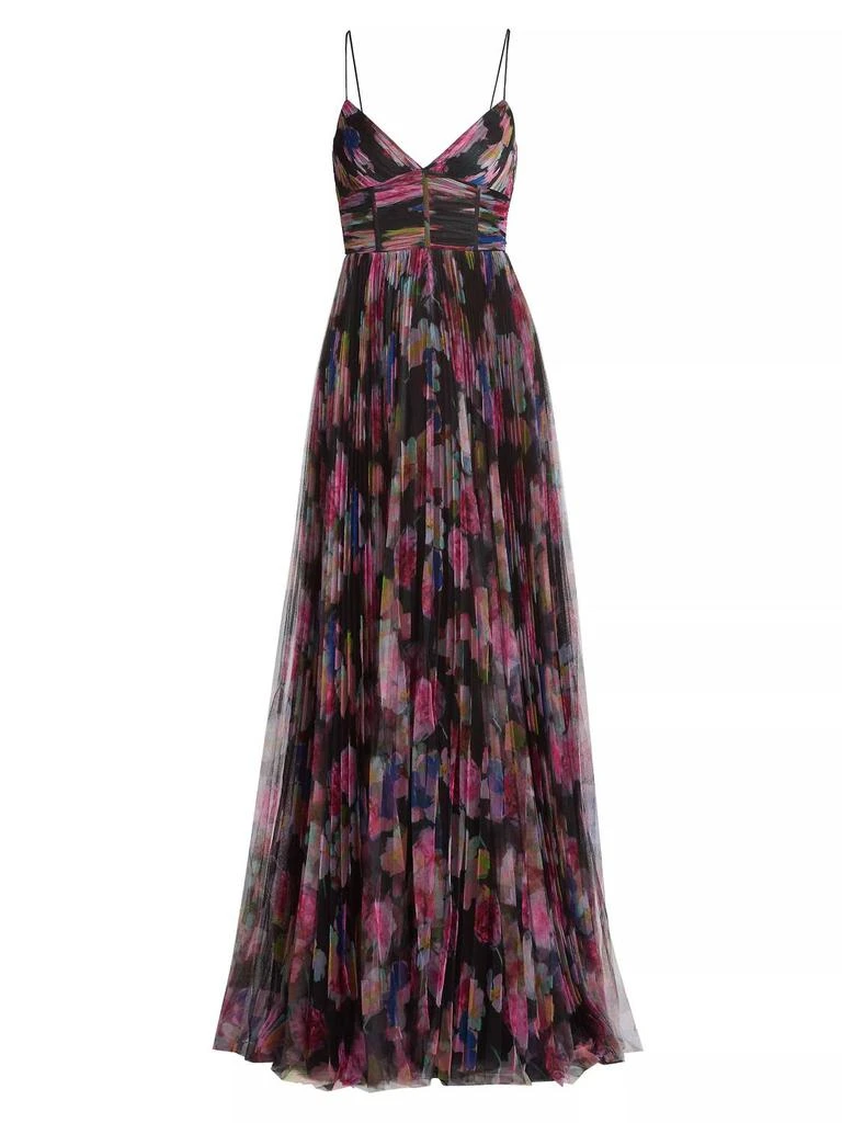 Shop Ml Monique Lhuillier - Yvonne Floral Pleated Tulle Gown on Sale at  BeyondStyle  Get 50% Off Ml Monique Lhuillier - Yvonne Floral Pleated  Tulle Gown with Limited-Time Flash Deals, Exclusive