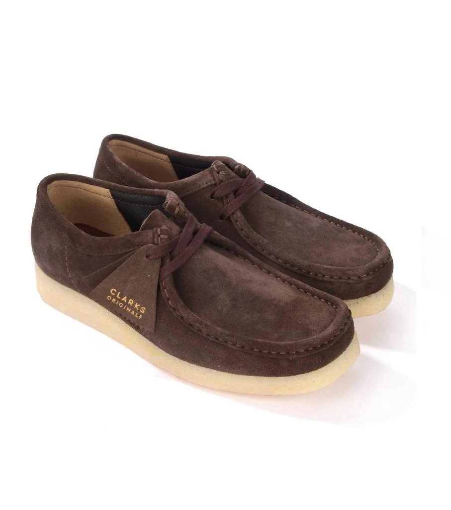 Clarks Men's Wallabee Shoe - Medium Width In Dark Brown Suede 2