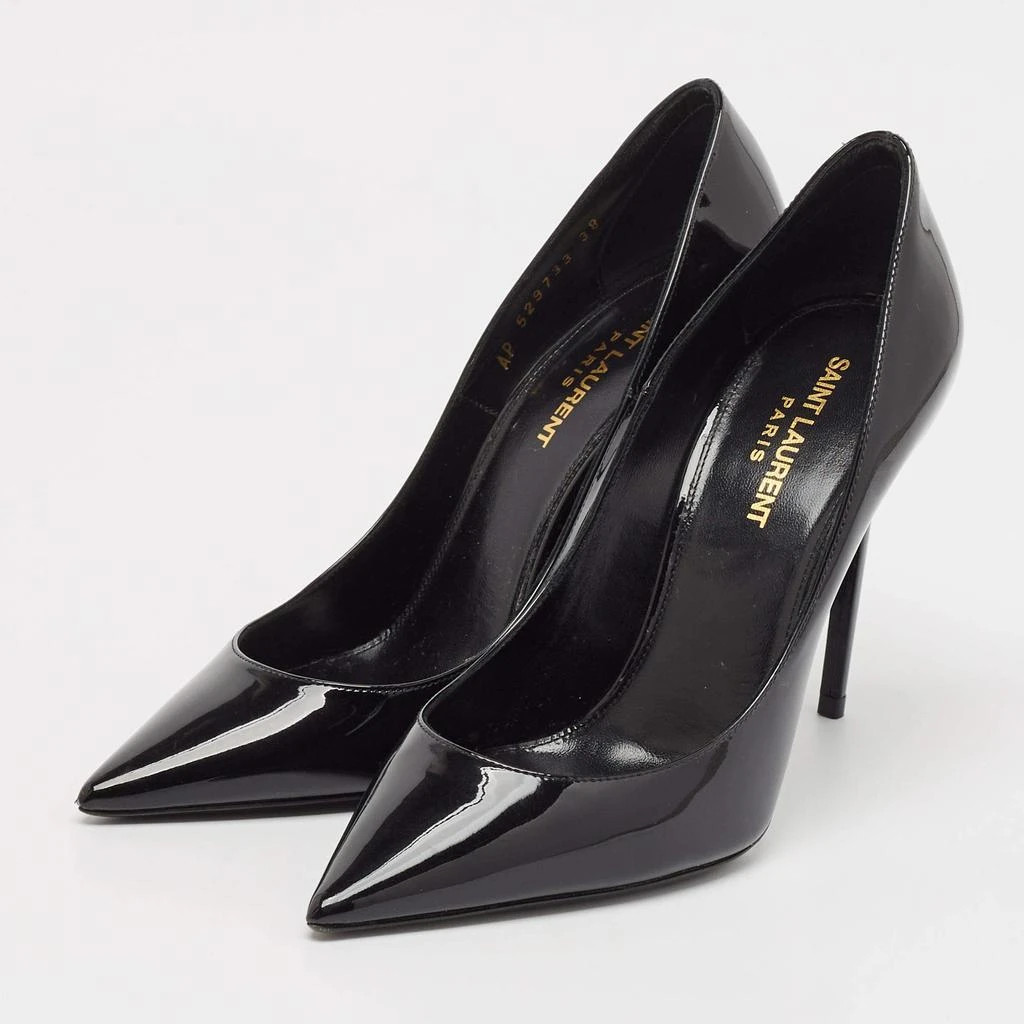 Yves Saint Laurent Saint Laurent Black Patent Leather Zoe Pumps Size 38 2