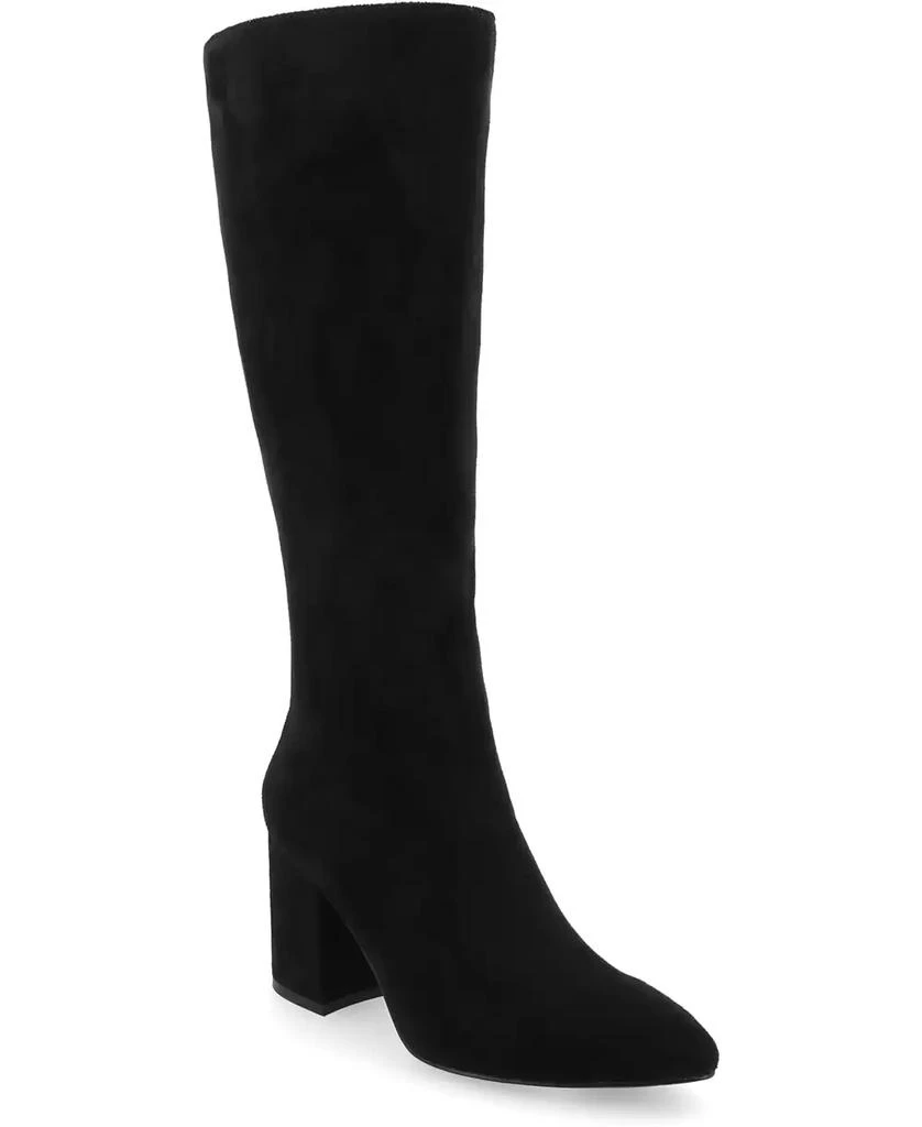 Journee Collection Women's Ameylia Block Heel Knee High Dress Boots 1