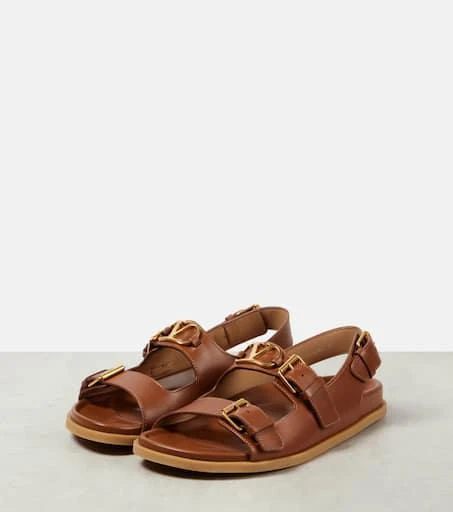 Valentino VLogo Signature leather sandals 4