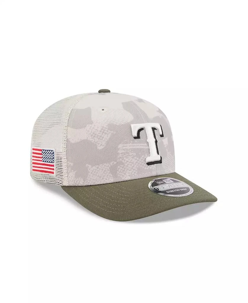 New Era Men's Light Beige/Olive Texas Rangers 2025 Armed Forces Day 9SEVENTY Adjustable Hat 2