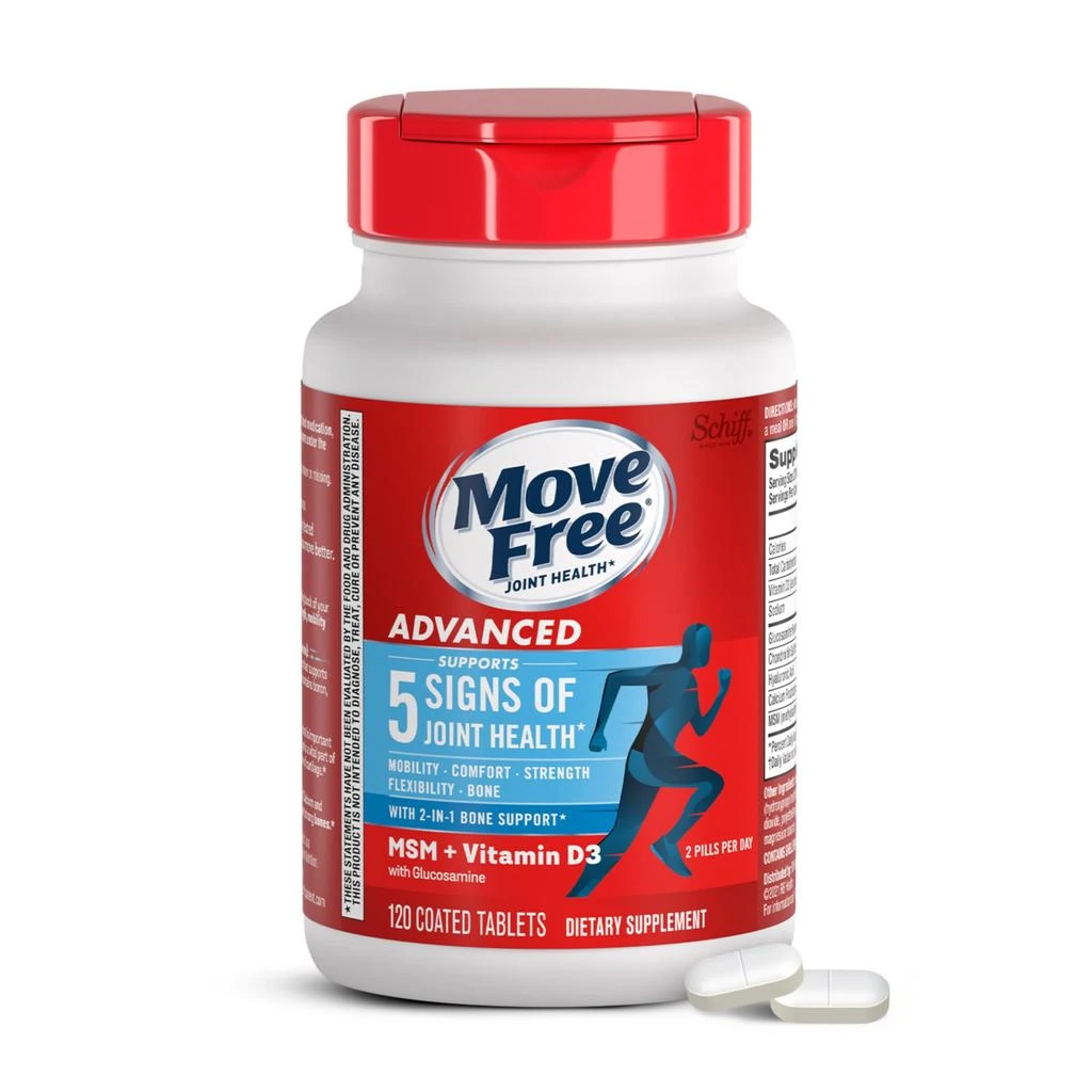 Move Free Move Free Advanced Glucosamine Chondroitin MSM + Vitamin D3 Joint Support Supplement, Supports Mobility Comfort Strength Flexibility
Bone + Immune Health - 120 Tablets (60 servings)*