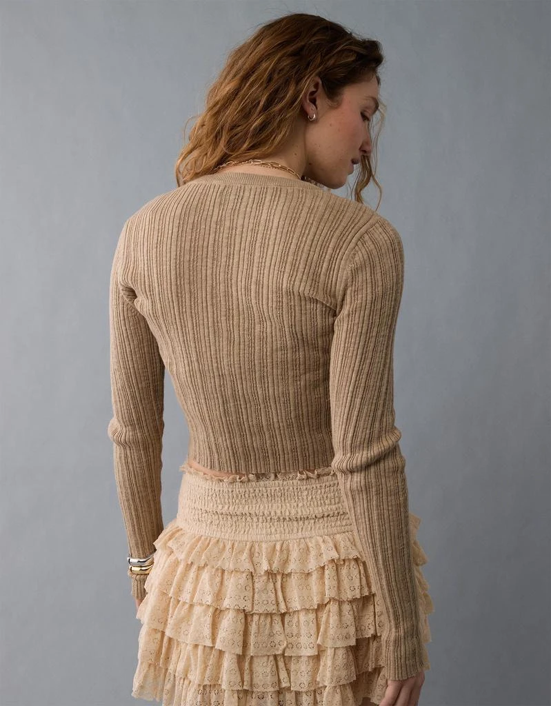 AE AE Ribbed Crew Neck Cardigan 2