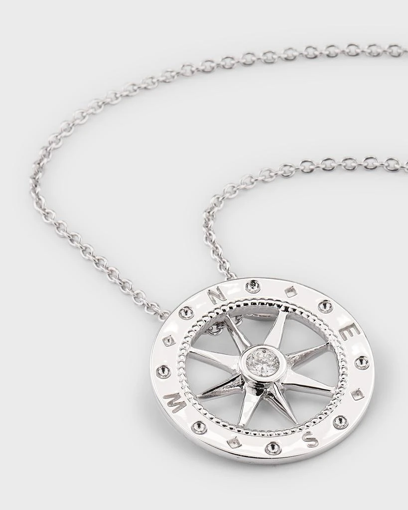 Roberto Coin 18K White Gold Compass Necklace 3