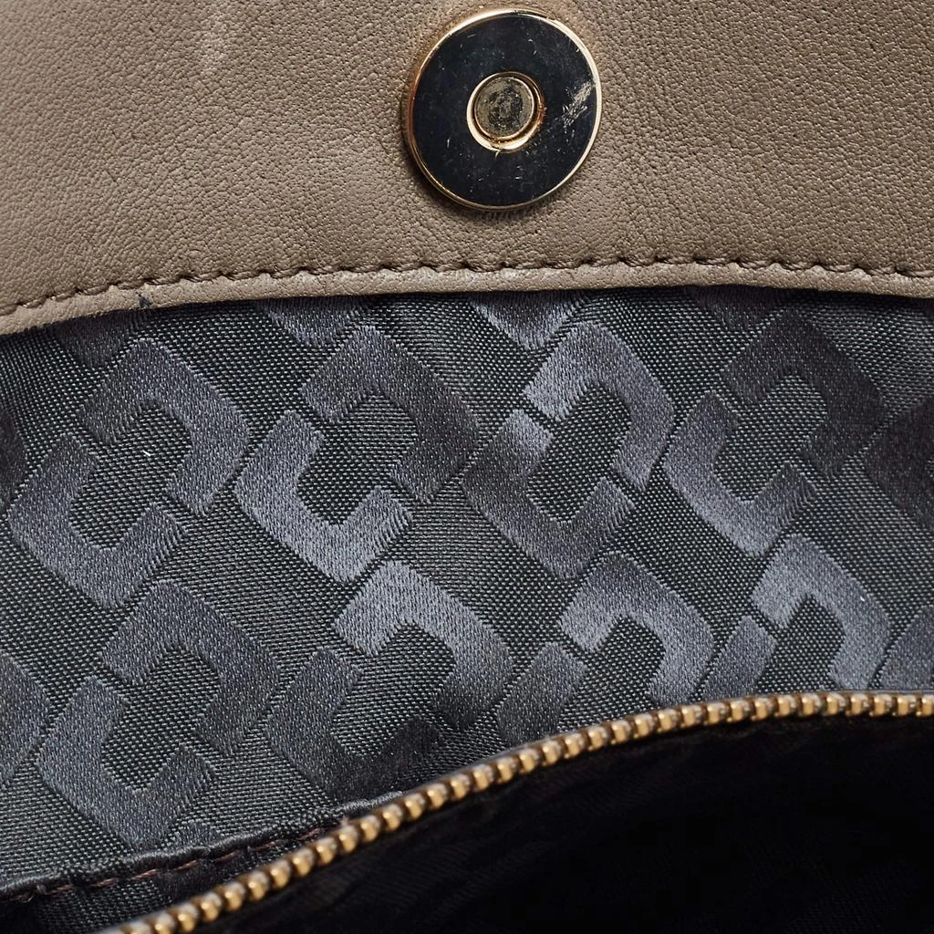 Diane von Furstenberg Diane Von Furstenberg Grey Leather Large 440 Gallery Secret Envelope Tote 19