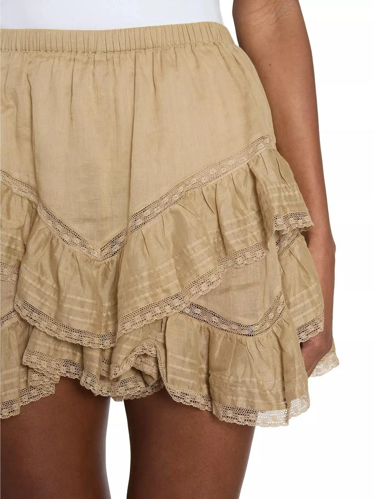 Isabel Marant Étoile Gisele Cotton Ruffle Miniskirt 6