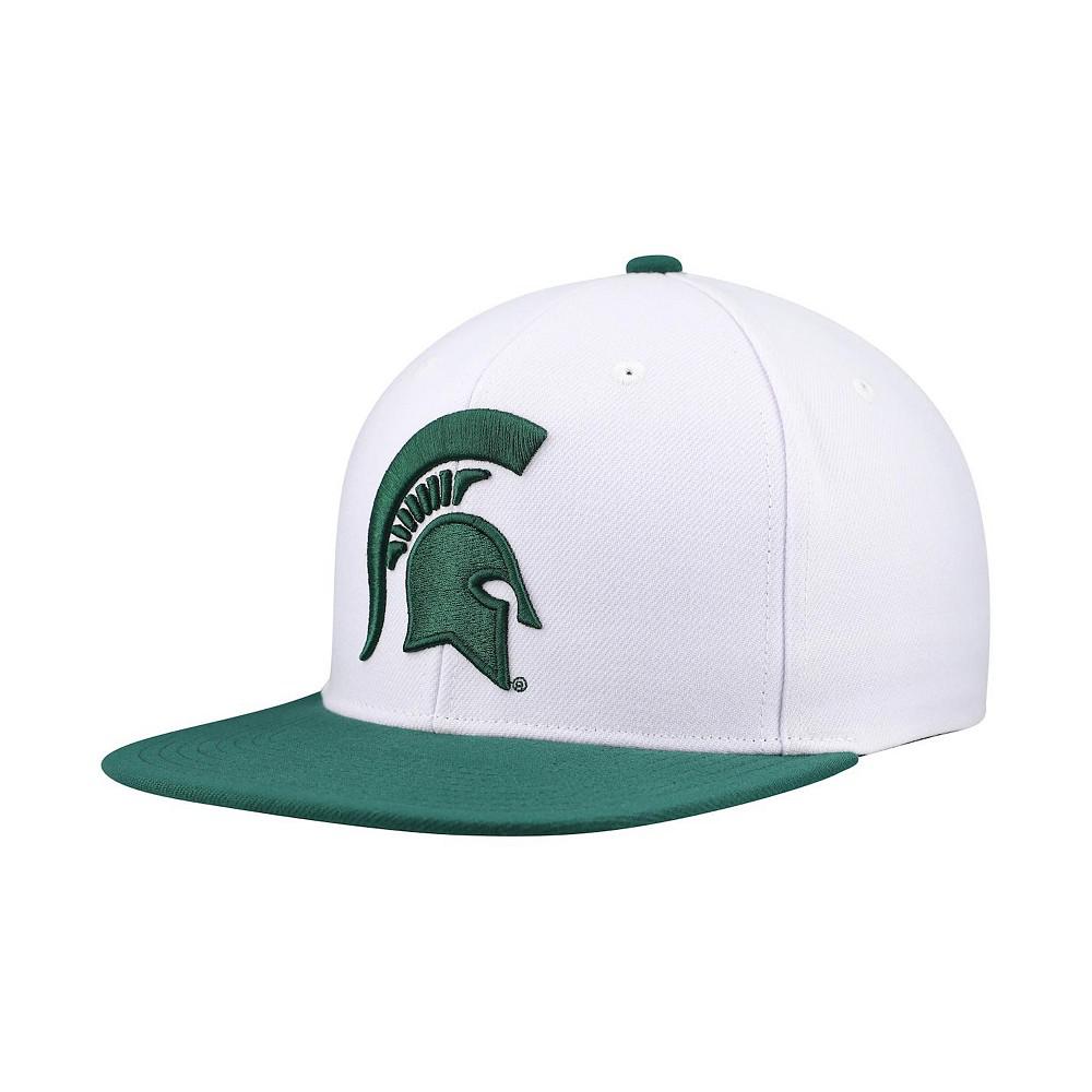 Mitchell & Ness Men's White/Green Michigan State Spartans 2-Tone 2.0 Snapback Hat