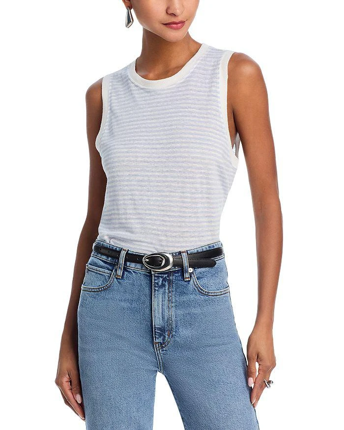 FRAME Linen Muscle Tee 1