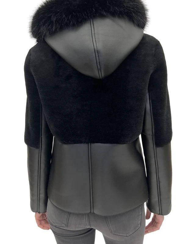 BELLE FARE Mix Media Hooded Jacket 2