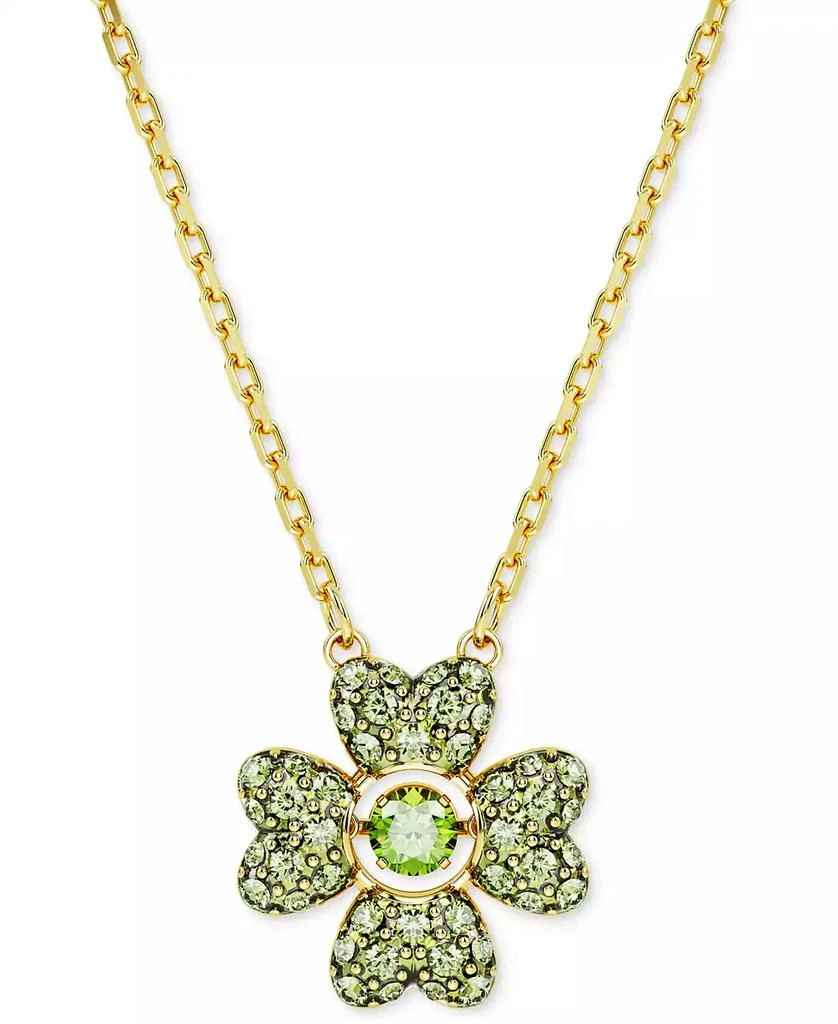 Swarovski Gold-Tone Color Crystal Clover Pendant Necklace, 15" + 2-3/4" extender 1