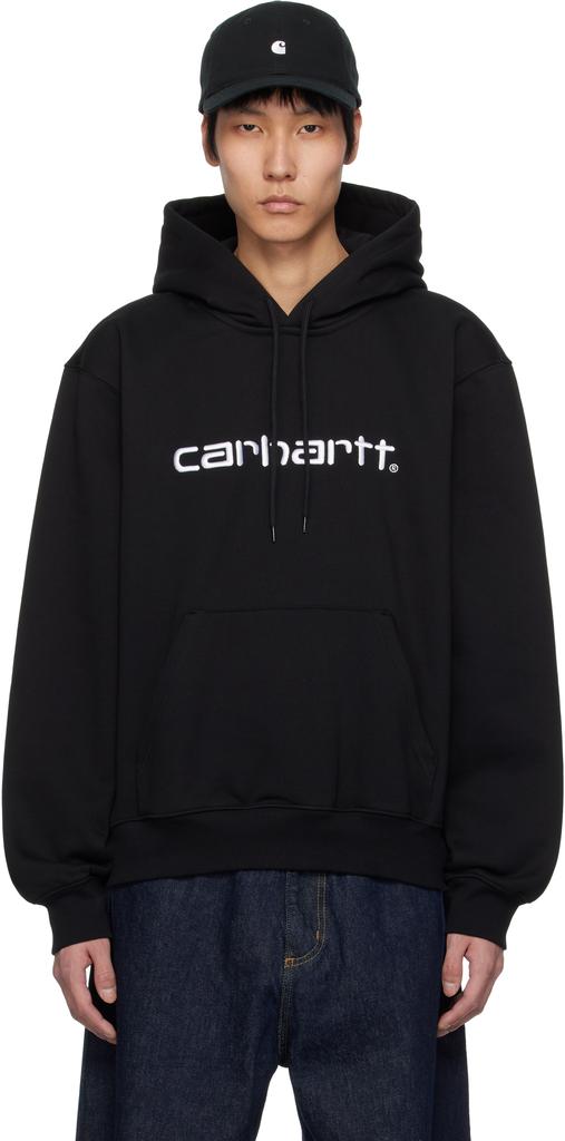 Carhartt WIP Navy Script Embroidery Hoodie - Hoodies