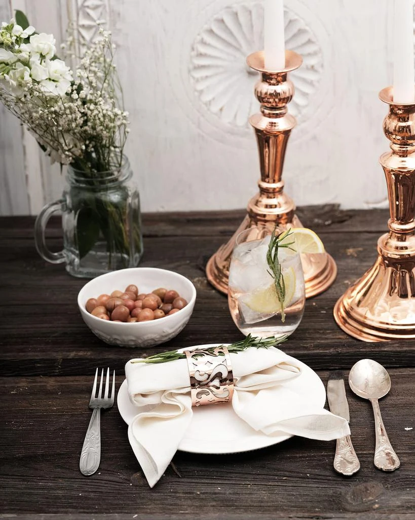 Coppermill Kitchen Vintage Inspired Napkin Rings, Set of 4 2