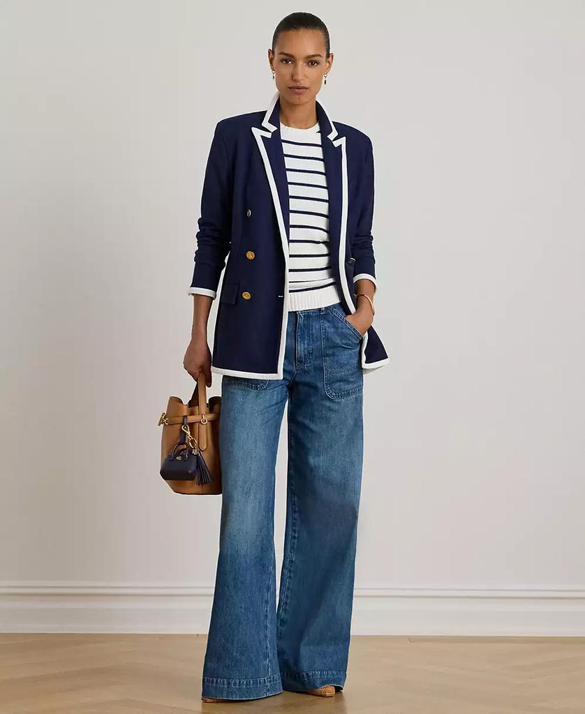 Ralph Lauren Women
s Two-Tone Double-Breasted Pique Blazer